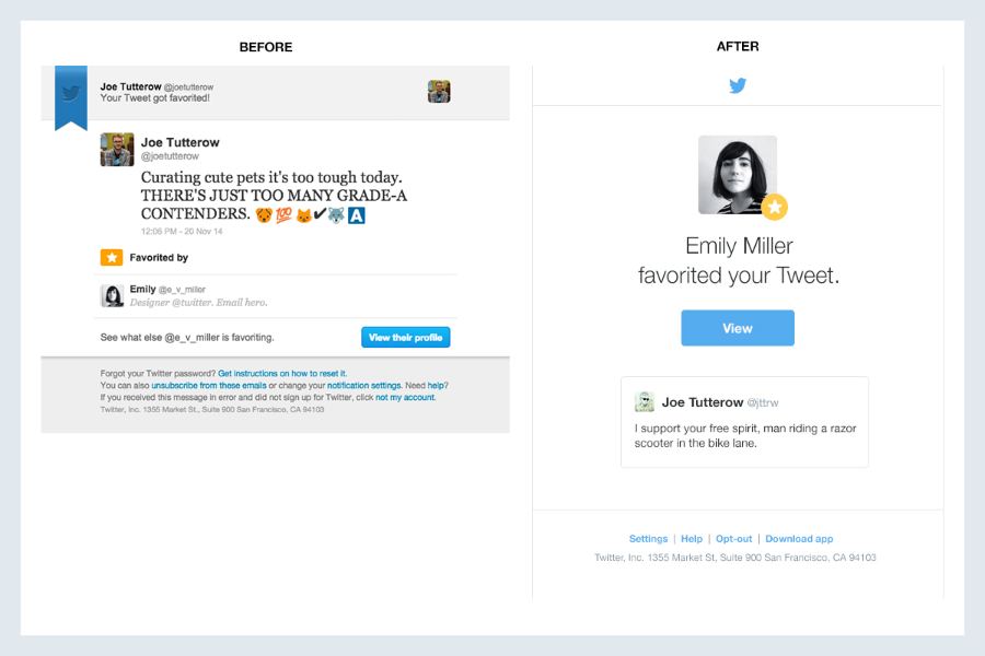 Designing with constraint: Twitter's approach to email