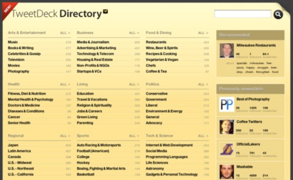 Discover The Dynamic New TweetDeck Directory