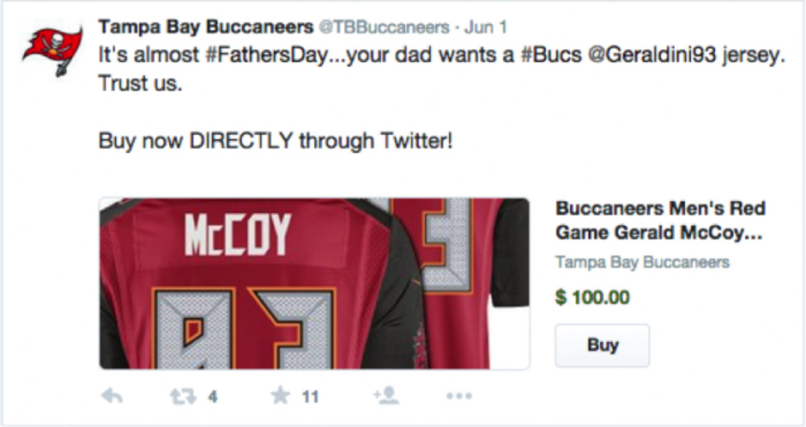 Influencer Q&A: How the Tampa Bay Buccaneers score with the Buy button
