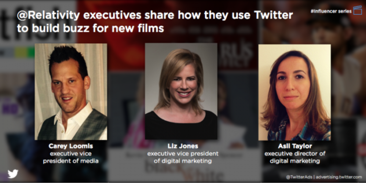 Influencer Q&A with @Relativity: Why a movie studio uses Twitter to launch trailers