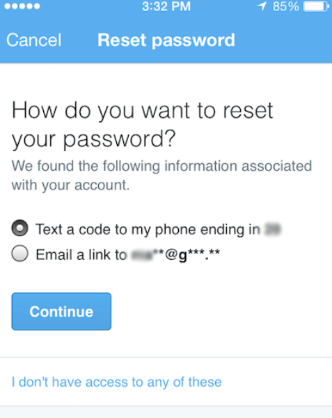 Accessing your account