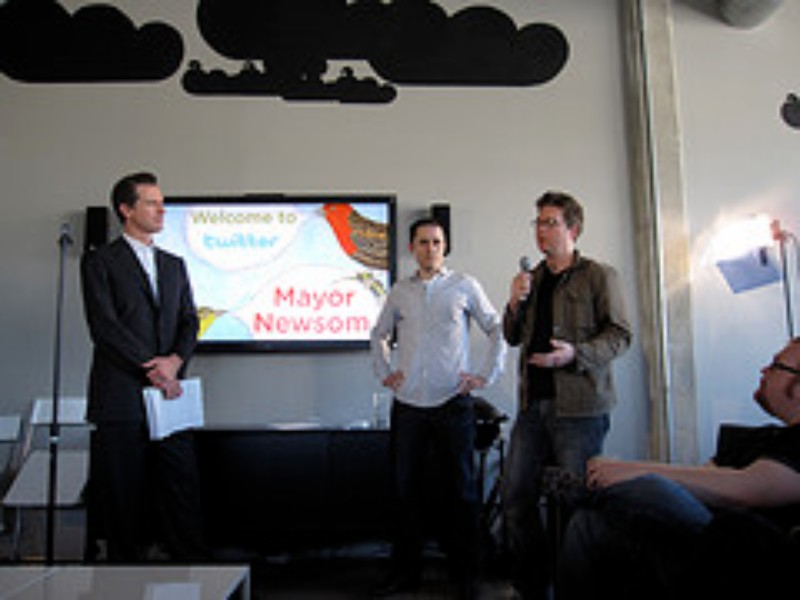 Mayor Gavin Newsom Comes to Twitter HQ