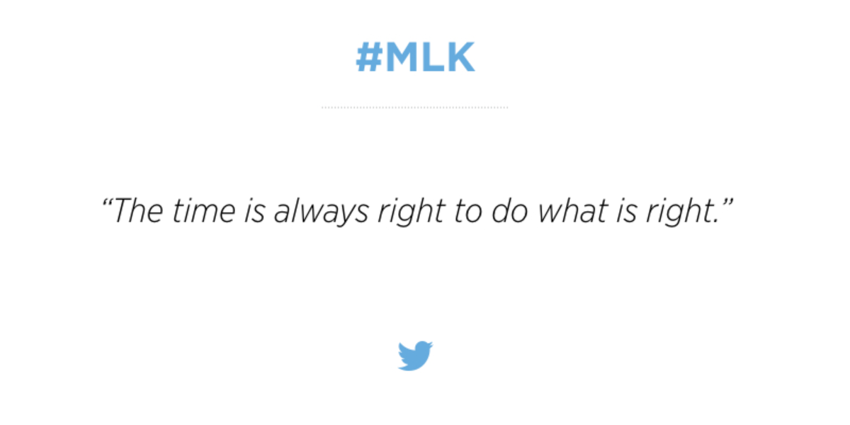 MLK Most Tweeted quote