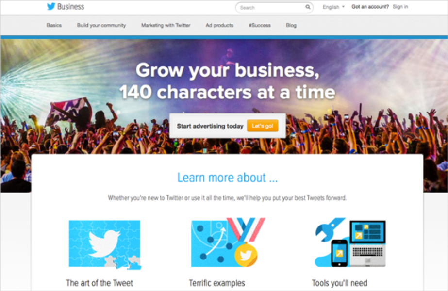The new business.twitter.com: Learn to tweet your way to #success