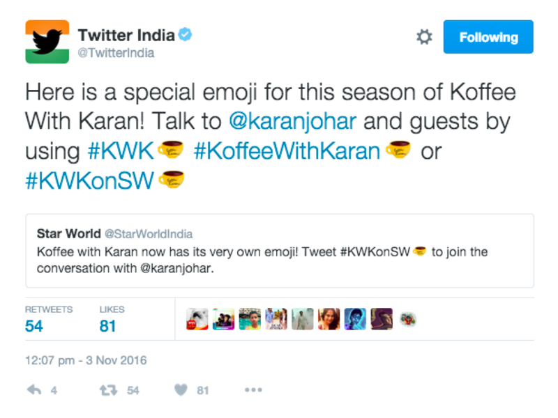 The yellow #KoffeeWithKaran mug delights fans on Twitter 