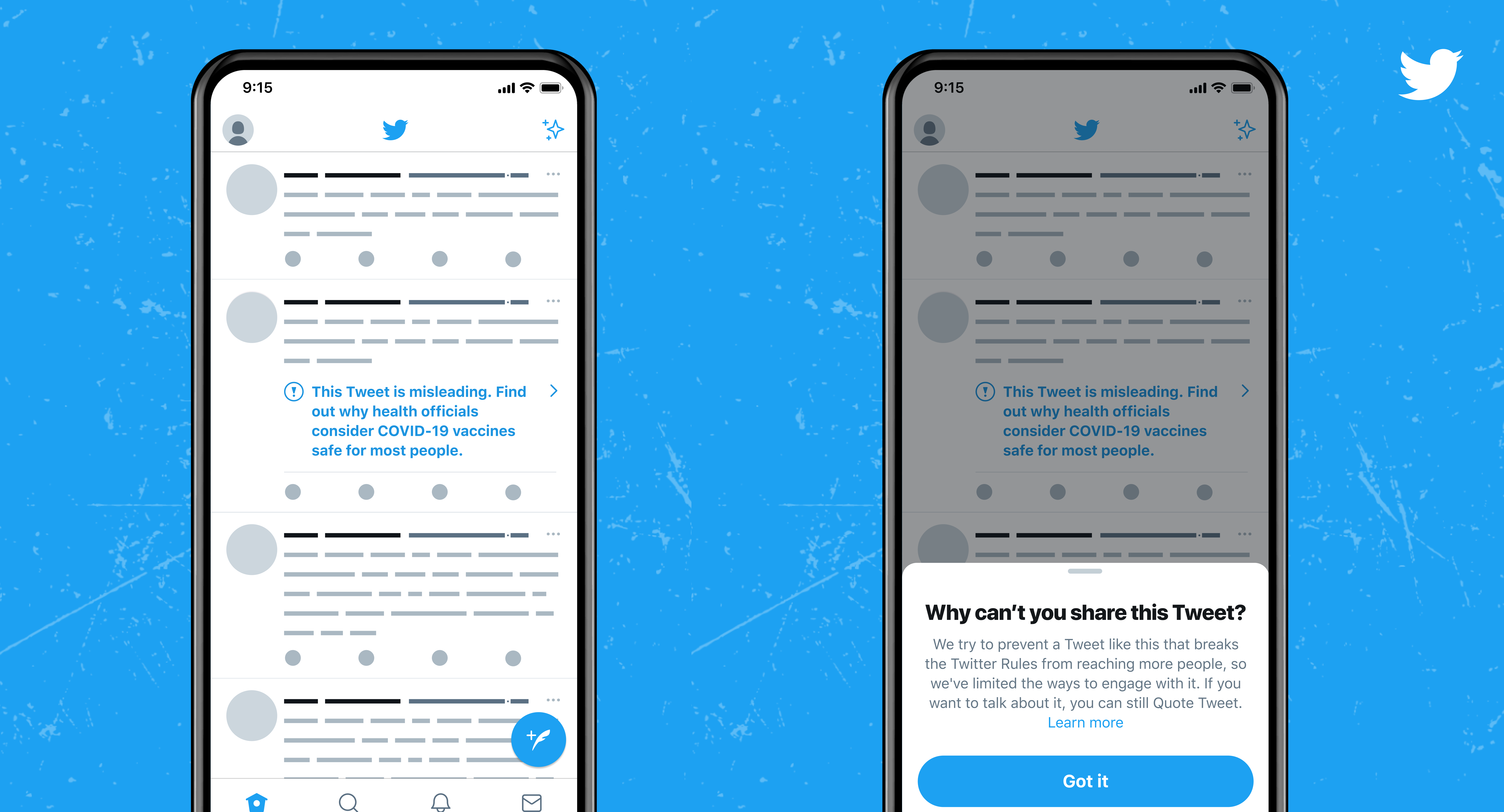 Twitter To Ban Users Who Repeatedly Post Fake News On Covid-19 Vaccines 2 Example of COVID-19 misinformation label with engagements limited