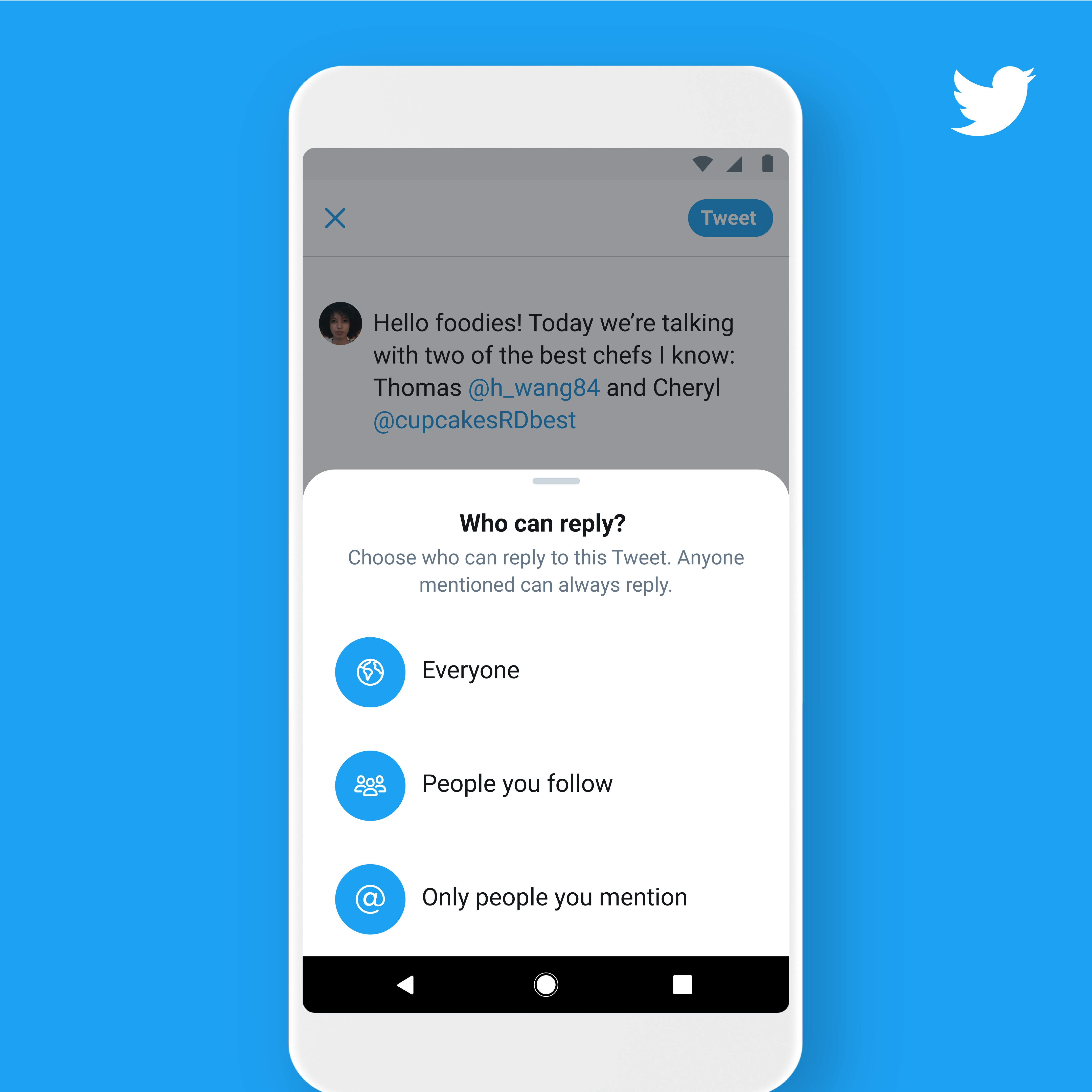 New Twitter feature that limits replies to tweets, is now available for