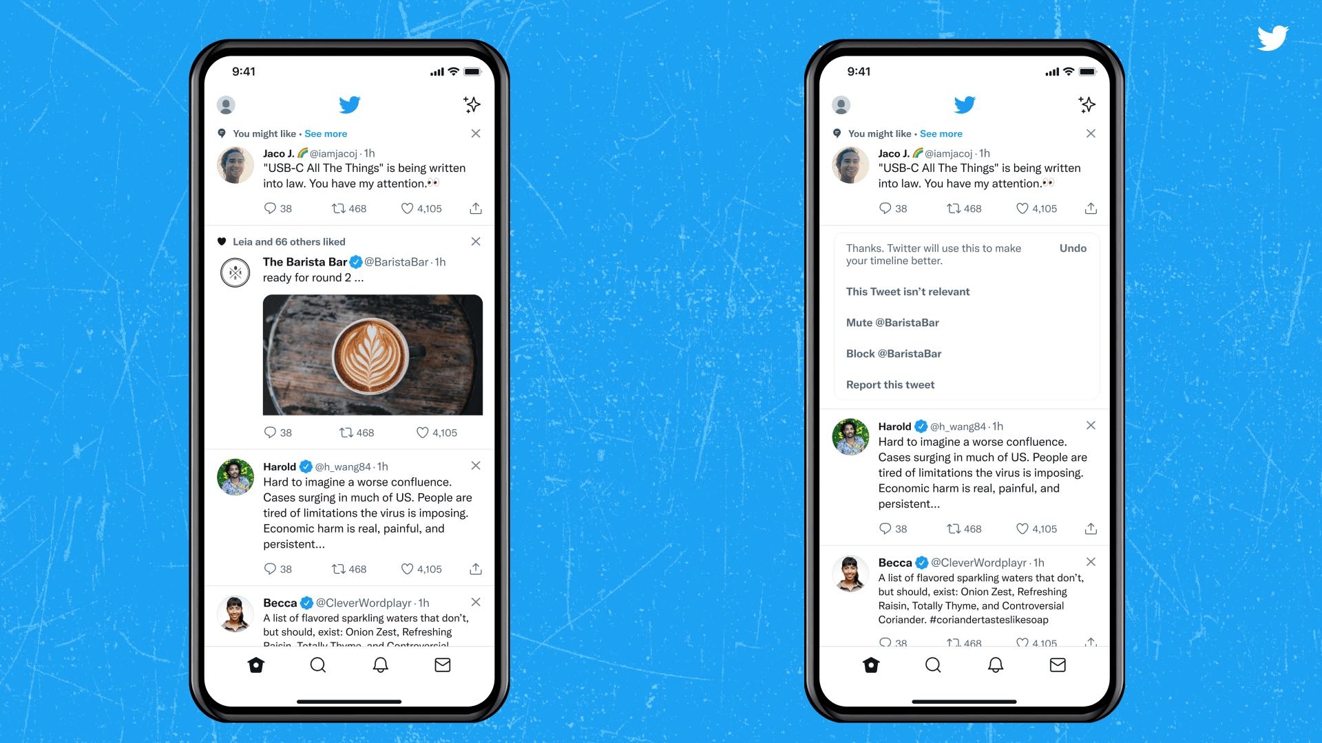 Twitter also introduced tools that will help users manage recommendations.