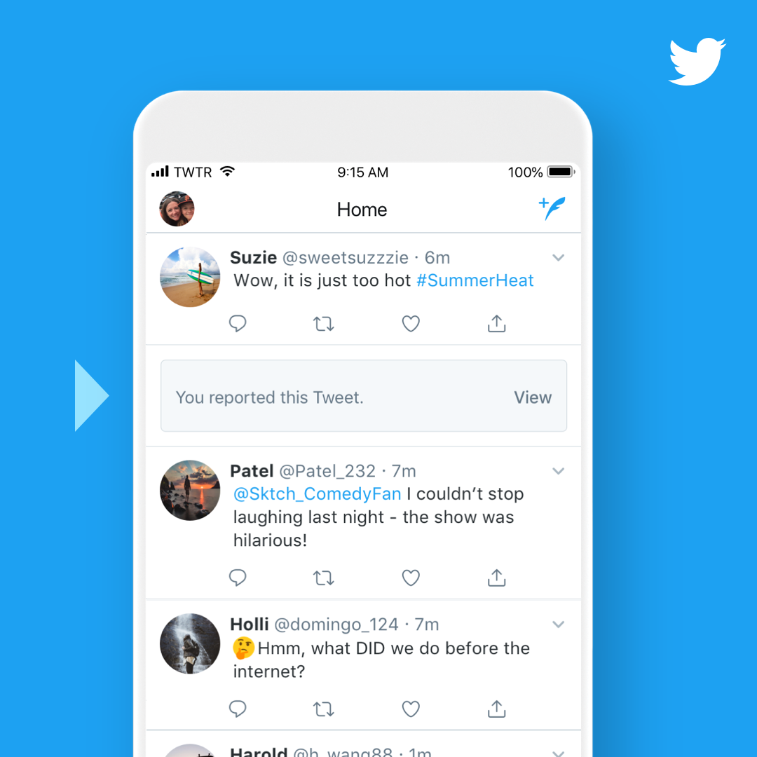 Más claridad sobre los Tweets reportados y las acciones para reforzar