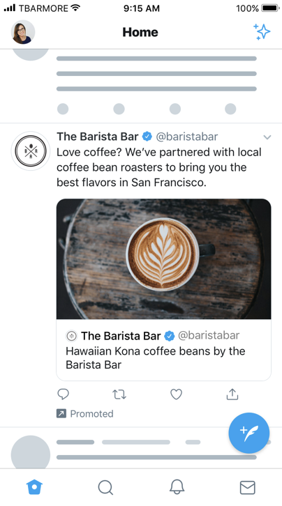 Example of a Twitter Moment ad