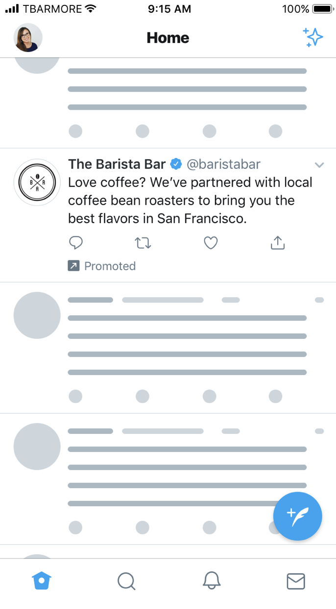 Example of a Twitter Text-only ad