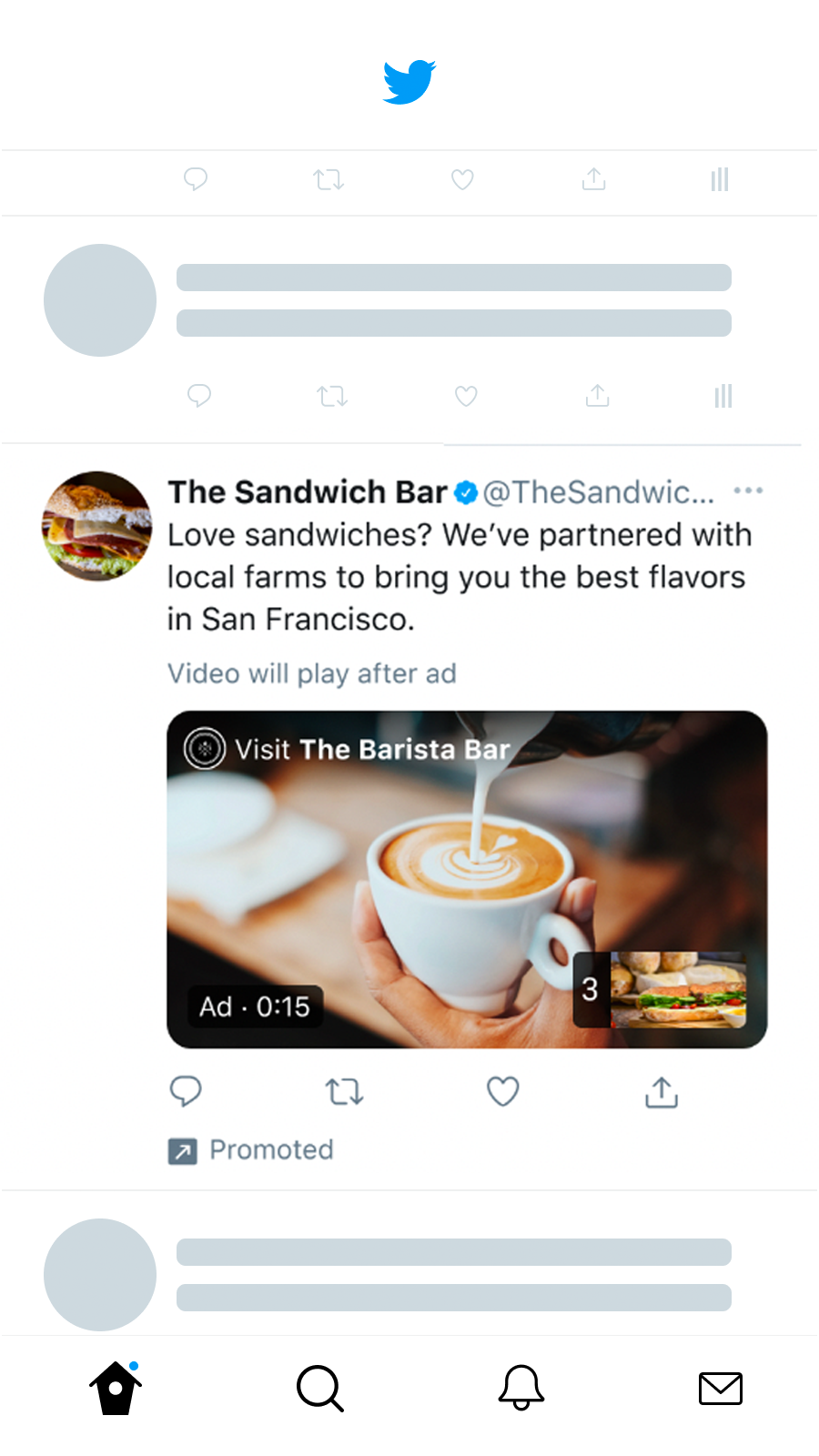Example of a Twitter Amplify Pre-roll ad